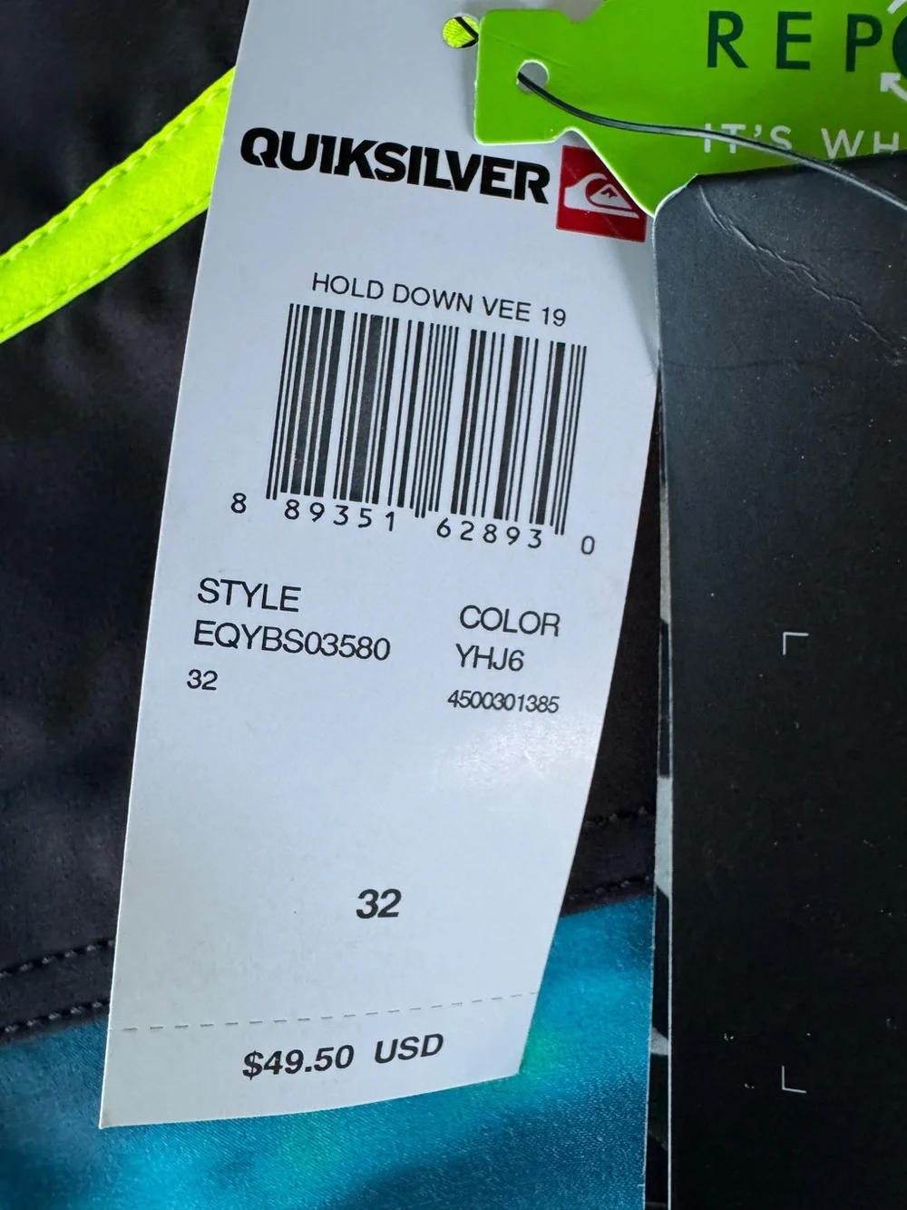 Quiksilver Hold Down Vee 19